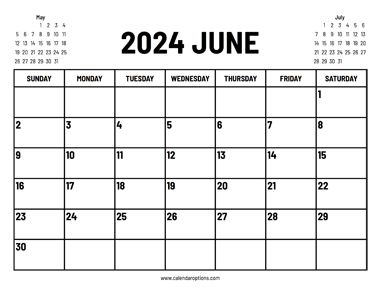 2024 June Calendar