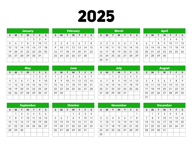 Calendar 2025 – Calendar Options