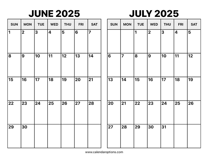 2025 Calendar June And July Angelina Nathan N 