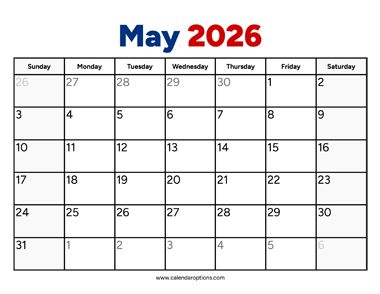 May 2026 Calendar PDF