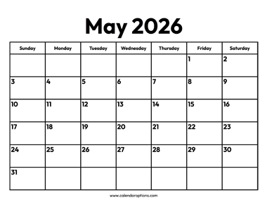 May 2026 Calendar