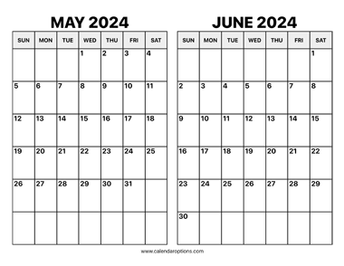 May and June 2024 Calendar