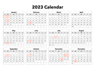2023 Calendar With Holidays