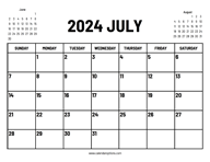 2024 July Calendar