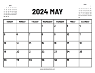 2024 May Calendar