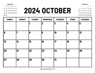 2024 October Calendar