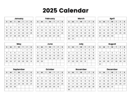 2025 Calendar