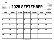 2025 September Calendar