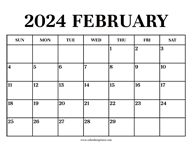 Calendar 2024 February