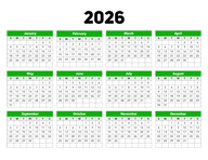 Calendar 2026