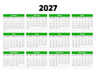 Calendar 2027