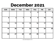 Calendar December 2021