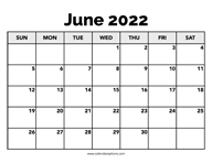Calendar June 2022