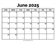 Calendar June 2025
