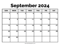 Calendar September 2024
