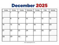 December 2025 Calendar Pro