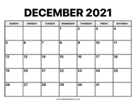 December Calendar 2021