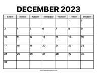 December Calendar 2023