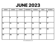 June Calendar 2023