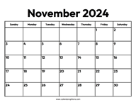 November 2024 Calendar