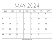 Printable May 2024 Calendar