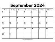 September 2024 Calendar