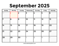 September 2025 Calendar With Holidays